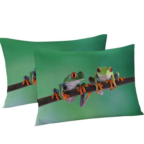 Housse de Couette 160x200 Grenouille en microfibre douce avec zip