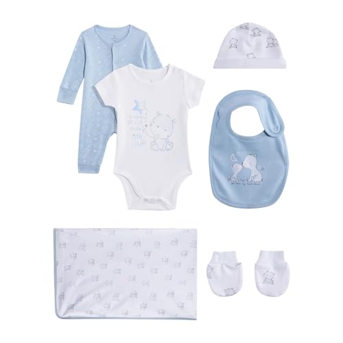 Image of Mothercare Boys Gift Set 6-Piece Cotton Short Sleeve Multicoloured