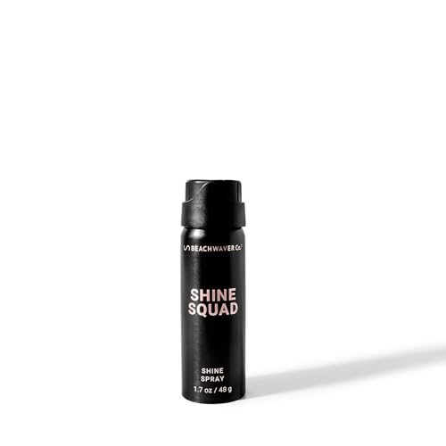 The Beachwaver Co. Shine Squad Shine Spray - Travel Size (1.7 Oz) | Lightweight, Glossy Finishing Spray for Hair w/HiX Vegan Bond Multipliers | Post-Styling Mist - Smooth Finish & No Frizz