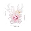Asudaro 1PCS Broche Fleur Plumes, Femmes élégante Broche Fleur Plume Bandeau Accessoires Boutonnière Fleur Délicate Broche Fleur Clip Plume Pour Dame Grils Broche Plume #2