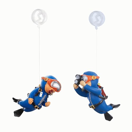 Image of Foodie Puppies Aquarium Resin Cute Diver - (Diving + CameraMen) Cute Little Diver Decoration for Home Office, Creative Fish Tank Accessories, Decorations, Marine Landscaping
