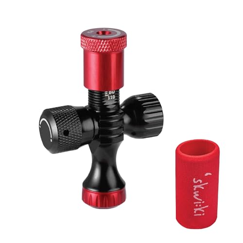 Inflador CO2 bicicleta Skwiki regulable con funda aislante para válvulas Presta