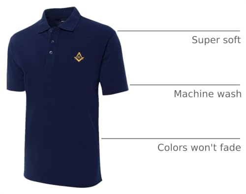 Camiseta Polo FANNOO Bordada Mason para Hombre - Polo de Golf Bordado para Hombre con Manga Corta y Corte Regular miniatura 3