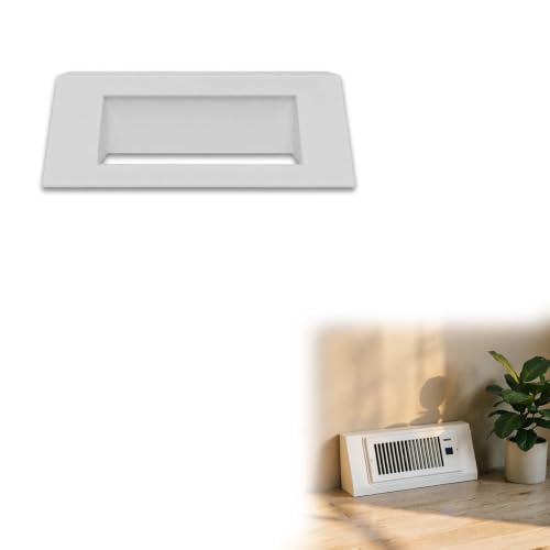 Register Booster Fan Cover Replacement for Howeall 18 Inch Baseboard Vent Shield 4x12 Airflow Deflector Protector White