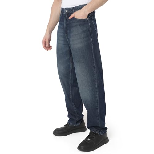 Image of Spykar Men's Renato Loose Fit Mid-Rise Casual Jeans