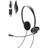 エレコム ヘッドセット USB C & USB-A 折り畳み 有線 マイク付き 単一指向性 ノイズキャンセリング 軽量 小型 オンイヤー オーバーヘッド 音量調整 【AI PC対応】 ブラック HS-HP13SCBK