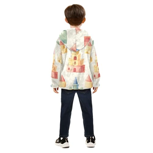 Toy Castle Girls Fleece Jacket Girls Fall Jacket Girls Zip Up Hoodie Girls Sherpa Jacket 2-10T4