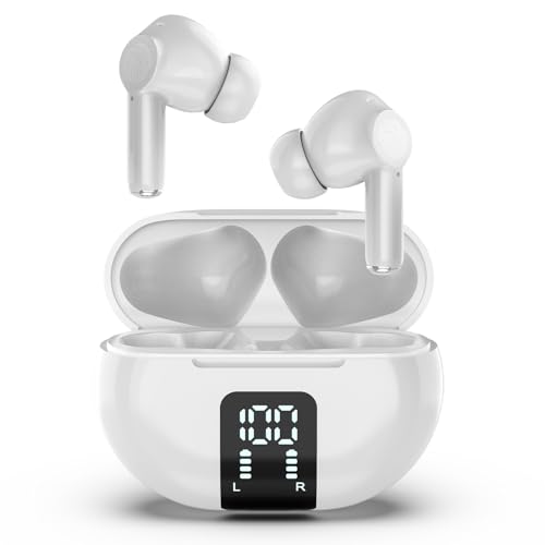 AI Language Translation Earbuds Translator in Real Time 0.5S,Two-Way Bluetooth Translator Device with APP for 144+ Languages Translation Packs,Spanish English Translation Headphone,M10 (White)