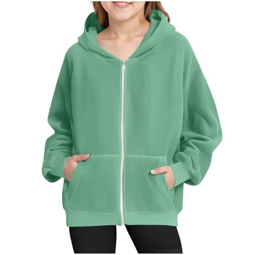 Girls Oversized Full Zip Corduroy Hoodie Kids Casual Long Sleeve Sweatshirts Cute Jackets with Pockets for Boys 4-15 Years