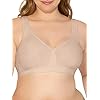 Fruit of the Loom womens Plus Size Wireless Cotton Full Coverage Bra, Sand, 42C US