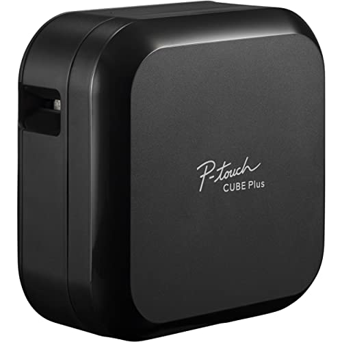 Image of Brother P-Touch Cube Plus PT-P710BT Versatile Label Maker, Black - Bluetooth Wireless and USB Wired Connectivity - Design & Print Personalized Labels, Lightweight and Portable, Auto Cutter