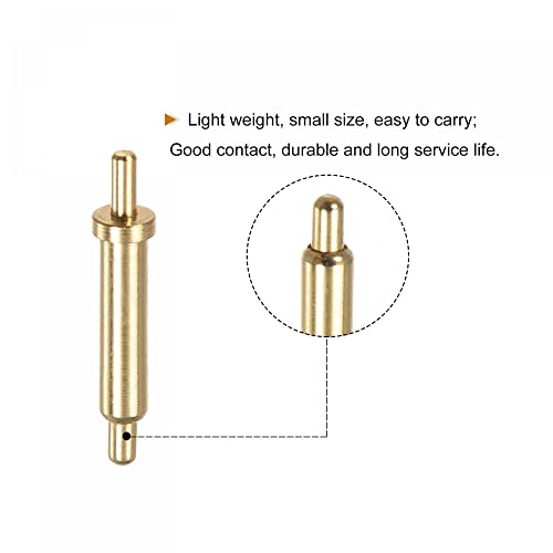 Image of MECCANIXITY Spring Test Probe Pin 20pcs 0.9mm Tip 10mm Height 1.5mm Full Stroke for Connection Electricity Conduction