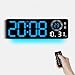 KLYRND 16-inch Jumbo Display Digital Clock with Remote, Auto-Dim & Night Light, Electronic Calendar Wall Clock (Date, Week, Temp) for Elderly, Bedroom, Living Room