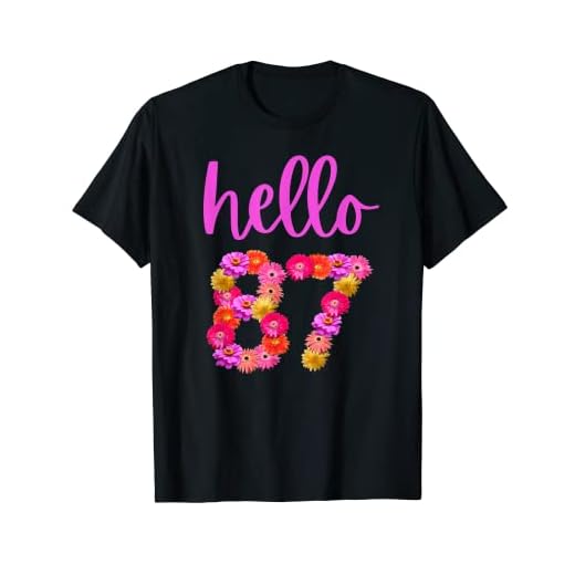 Flor de cumpleaños de 87 años Hola 87 Es mi cumpleaños 87 Camiseta