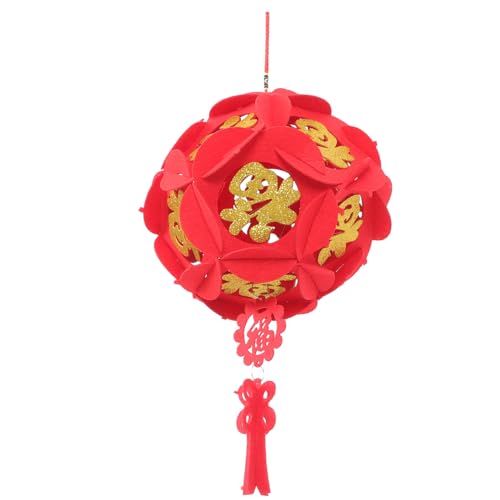LOORGVEL 2 Piezas Linternas Colgantes Rojas Tradicionales Decoración para Año Chino Fiesta y Boda Ambiente Festivo