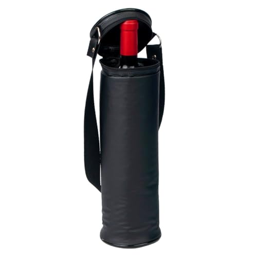 Bolsa Termica Porta Vinho 1 Garrafa Wine Bag Com Alça Para Transporte Cor Preta