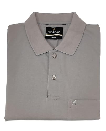 Image of COLDPLAY Men's Cotton Blend Solid Polo T-Shirt | Men's Half Sleeve Polo T-Shirt