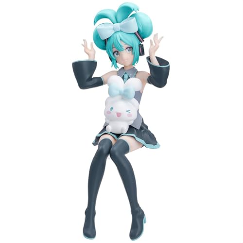 Zhongkaihua Figuras de Anime Miku Figura Sentada Modelo Estatua, Figura de Acción Miku Modelo, Miku Figurita 17CM PVC Decoraciones Colección Adornos Regalo