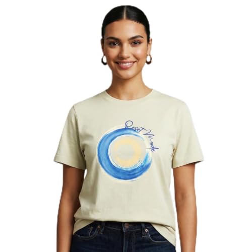 Image of Nobero Women's Graphic Printed T-Shirt | Regular Fit 180 GSM Cotton Tee for Women | Comfortable Round Neck Casual Wear
