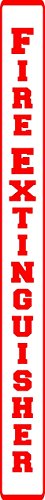 Vertical Vinyl Self adhesive Fire Extinguisher Cabinets Red decal Custom Sizes bulk pack of 10