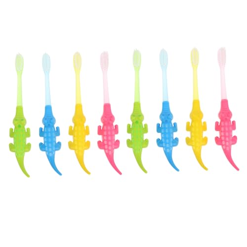 LOORGVEL 8 piezas Cepillo de Dientes Infantil Manual Cerdas Suaves y Cabezal Ergonómico para Limpieza Dental Profunda y Masaje de Encías para Bebés y Pequeños Colores Surtidos Cuidado Oral