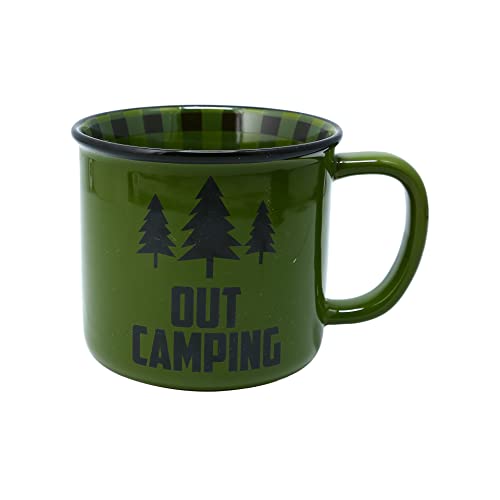 Pavilion – Out Camping – Tazza da caffè da 510,3 g per esterni, Woodsy camper, tenda camper uomo donna regalo da campeggio