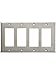 Classic Four Gang Gfi Cover Plate In Plate Stainless Brushed