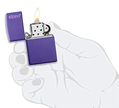 Image of Zippo Storm Lighter - Matte Purple - Base Model - Refillable - Reusable - Windproof Design - Gift Box - Made in USA