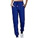 Summer Pants for Women 2026 Athletic Cuffed Joggers Comfy Fashion Baggy Lightweight Lounge Pants with Pockets（Dark Blue,XXL）