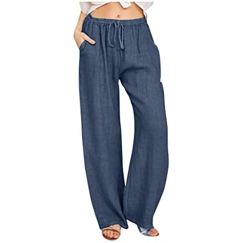 Linen Trousers for Women with Pockets Cover