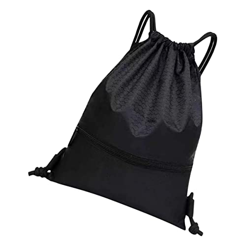 OATIPHO bolsa de deporte al aire libre Mochila Malla cordón gimnasia nadar storage bags travel bag travel backpack bolsa de fitness portátil bolsa de gimnasio portátil tela oxford Black