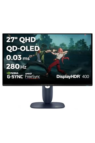 Dell Alienware AW2725D 27 2560x1440 QHD 280Hz 0.03 ms HDMI DP Type-C True Black 400 QD-OLED Monitör