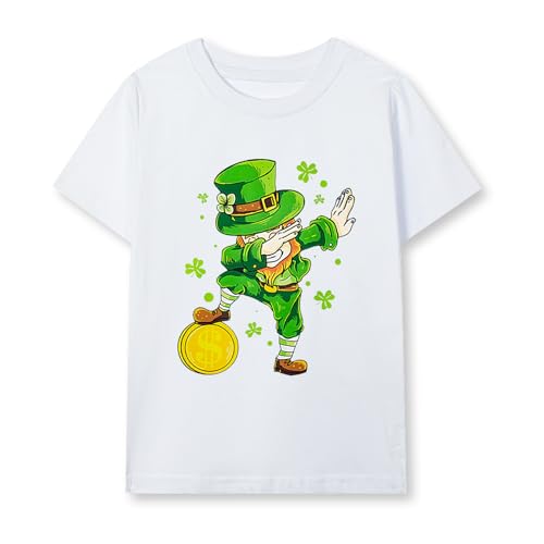 Image of HILEELANG Kids Boy Basic Plain Cotton T-Shirts Short Sleeve Crew Neck Summer Tees 4packs 6-12 Years