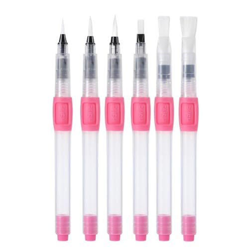 Qtheute(クテウテ) ウォーターブラシペンセット補充可能な水彩ペイントペン用初心者絵画のための描画アート用品ピンク