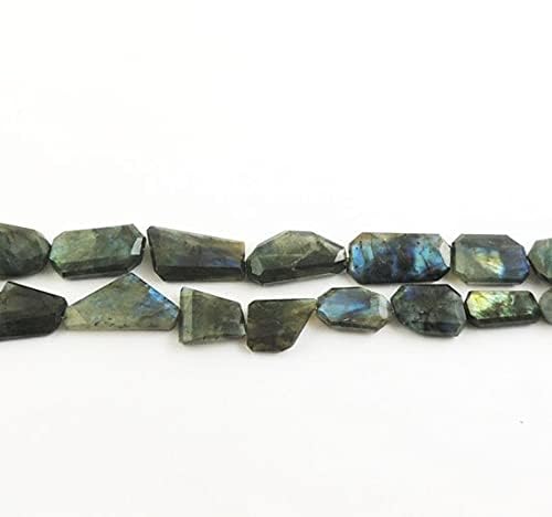 Labradorite facettée en pépites SB-57 pour création bijoux boucles - 4