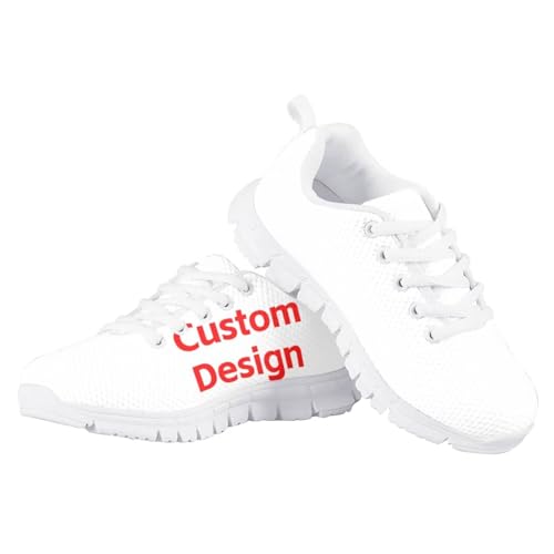 Kids Running Shoes, Breathable Upper Lightweight Lace-Up Mesh Athletic Sports Sneakers for Boys Girls3
