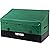 VEVOR Outdoor Storage Box, 230 Gallon Waterproof PE Tarpaulin Deck Box w/Galvanized Frame, All-Weather Protection & Portable, for Camping, Garden, Poolside, and Yard, Black & Green