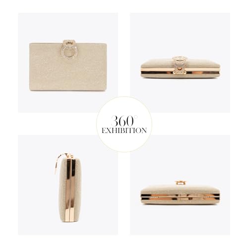 Image of Clutch Purse for Women, Evening Bag with Removable Chain Strap Elegant Handbag for Wedding /Prom /Cocktail /Party