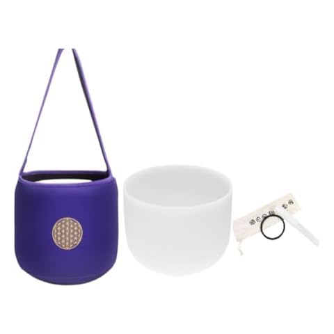 FMTY Singing Bowl 12 Inch, F Note Crystal Singing Bowl with Carrying Bag, Crystal Mallet, O-Ring Pure Quartz Crystal Sound Bowl for Meditation, Yoga, Spiritual Healing Cover