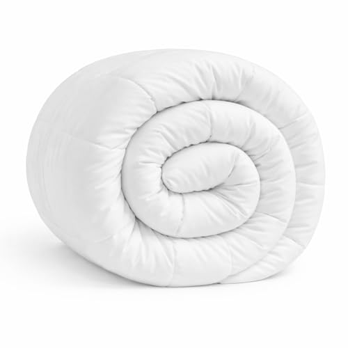 Oxford Homeware Double Duvet 2.5 Tog UK Made Antiallergic Lightweight Summer Duvet Double Size - 200cm x 200cm