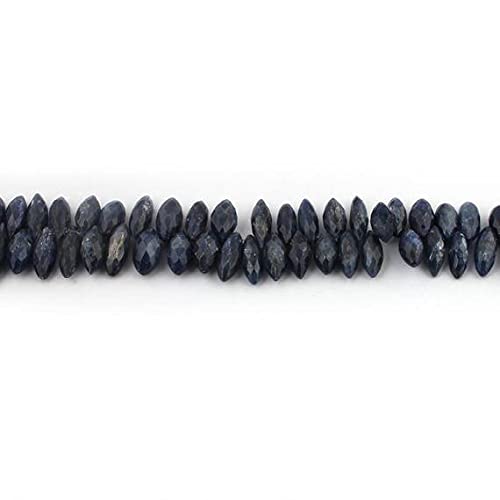 Kyanite perles facettées goutte pour création de bijoux artisanaux en fil de 8 pouces SB692