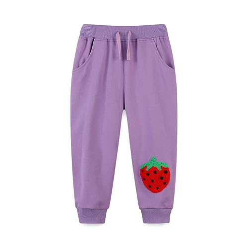 Image of Mud Kingdom Little Boys Girls Christmas Sweatpants Elastic Waist Joggers Embroidered Pattern Sweat Pants with Pockets