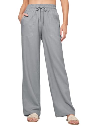 Image of Willit Women Linen Pants Wide Leg Palazzo Trousers 29 inch /31 inch / 33 inch