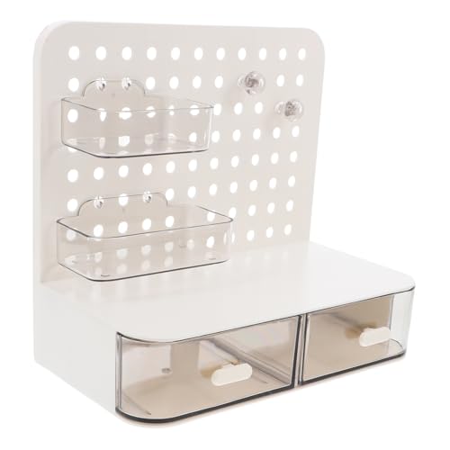 PRETYZOOM Modern Desk Organizer Wall-Mounted Storage Desk Wall Shelf DIY Organizer Office Supplies Storage Box