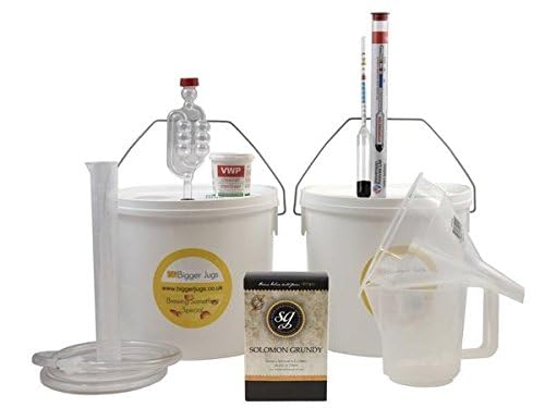 Starter Wine Making Set - Solomon Grundy Gold Merlot 6 Bottle Size Red Wine Kit with Equipment - Home Made Homemade Wine