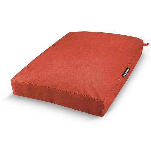 HAPPERS Cojín de Suelo Naylim Mate Impermeable Multiusos para Exterior, Banco y Palets - Comodidad y Versatilidad en un sólo Cojín Naranja 60x80