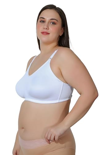 Image of MAROON Cotton Satin Blend Seamless Non Padded Non-Wired Full Coverage Women Minimizer Bra
