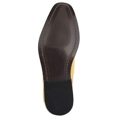 Image of LIBERTYZENO Mens Brogue & Plain Genuine Leather Animal Print Lace Up Oxford Dress Shoes for Easter Gift