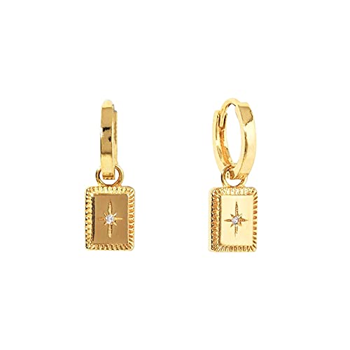 Pendentif boucles d'oreilles étoile géométrique en finition raffinée pour femmes