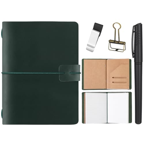 Thenshop Travelers Refillable Leather Journal...